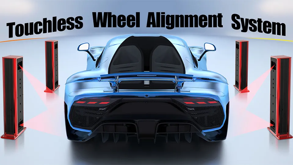 Touchless wheel alignment system