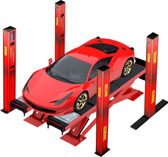touchless wheel alignment machine for high-volume tire service centers